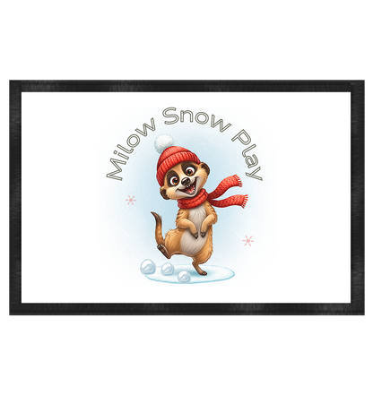 Milow Snow Play – Fußmatte 60×40 cm für Familienflur & Kinderzimmer