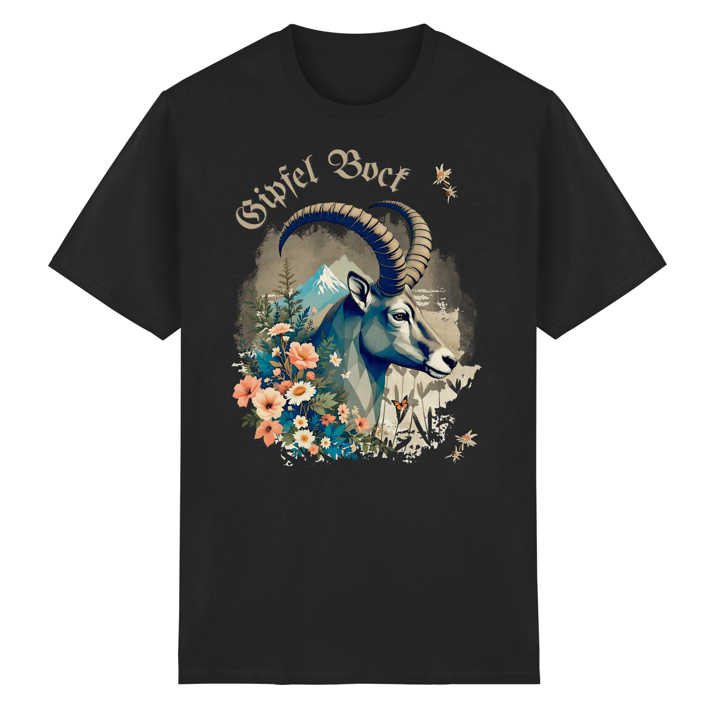 Charakteristisches Alpen-Design Heavy Cotton T-Shirt