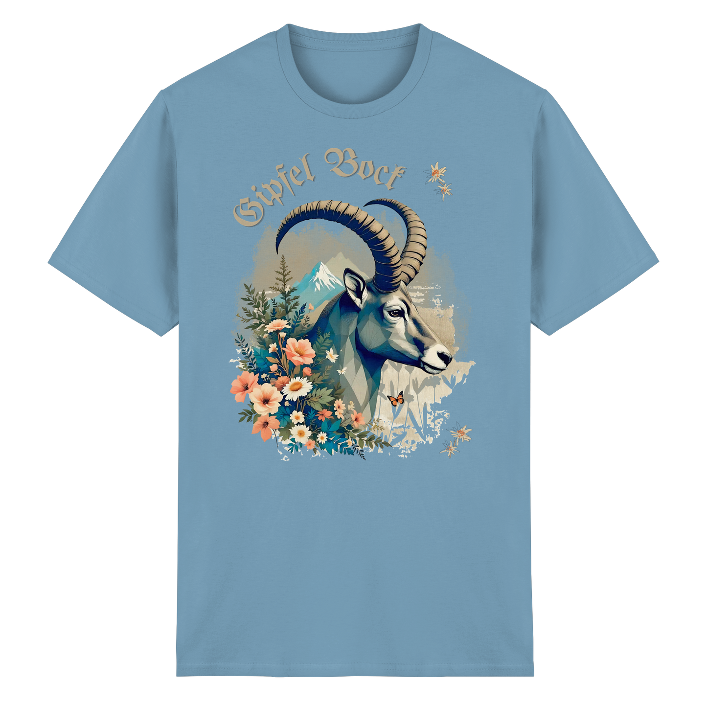 Charakteristisches Alpen-Design Heavy Cotton T-Shirt