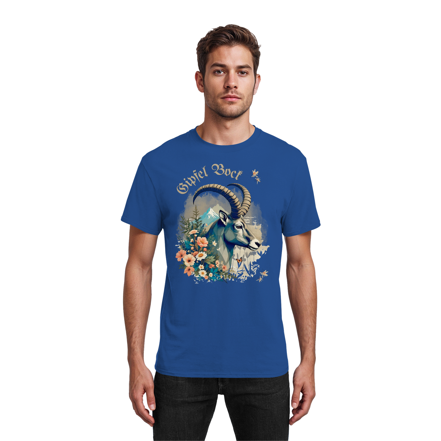 Charakteristisches Alpen-Design Heavy Cotton T-Shirt