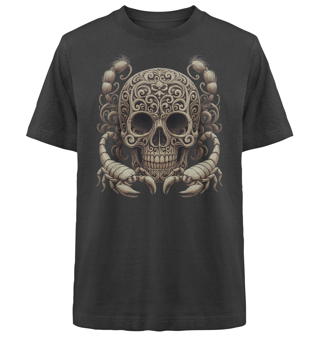 Inkanation – Skarabäus & Schädelkunst Oversized Organic Shirt