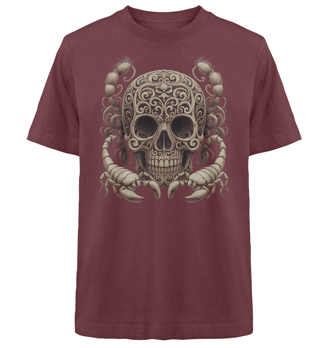 Inkanation – Skarabäus & Schädelkunst Oversized Organic Shirt