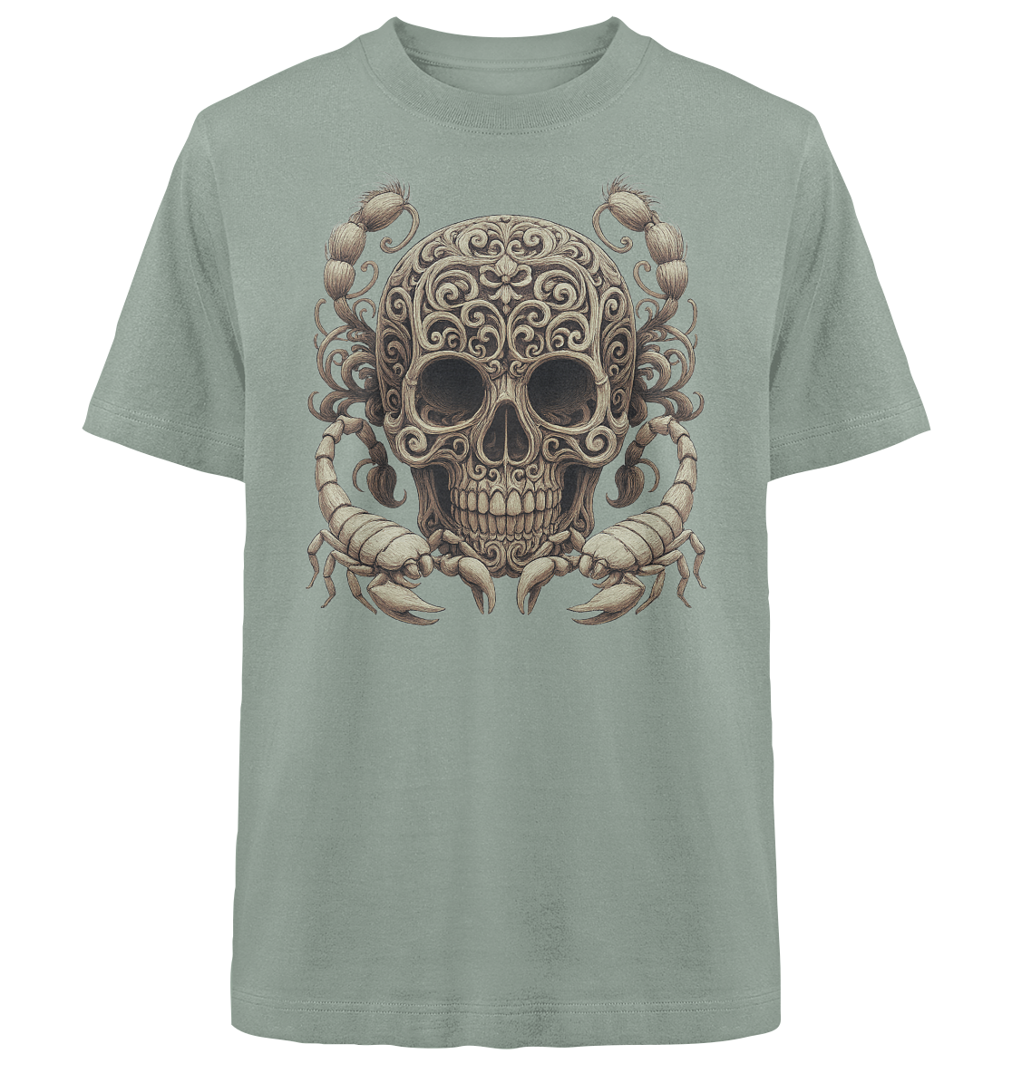 Inkanation – Skarabäus & Schädelkunst Oversized Organic Shirt