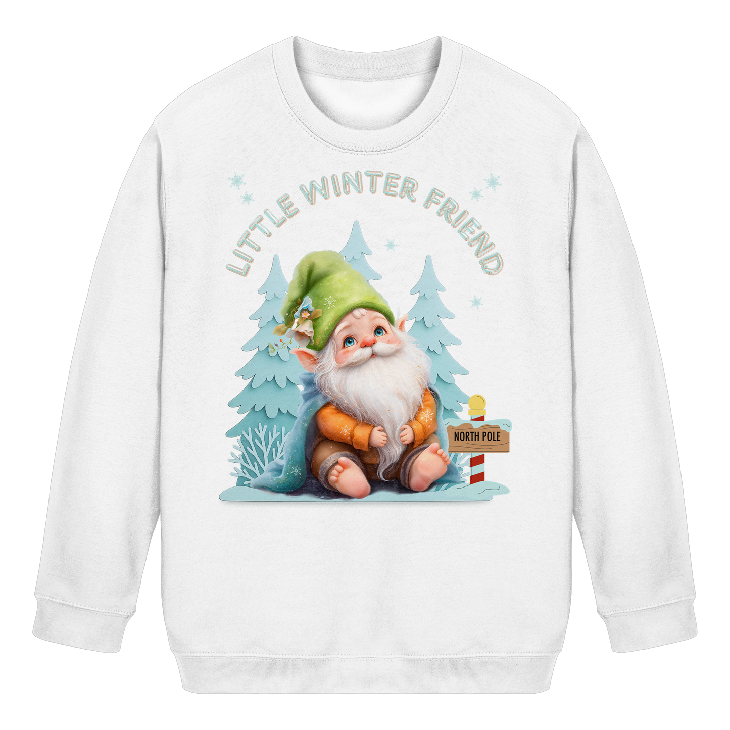 Little Winter Friend – Kinder Sweatshirt mit Winterwichtel