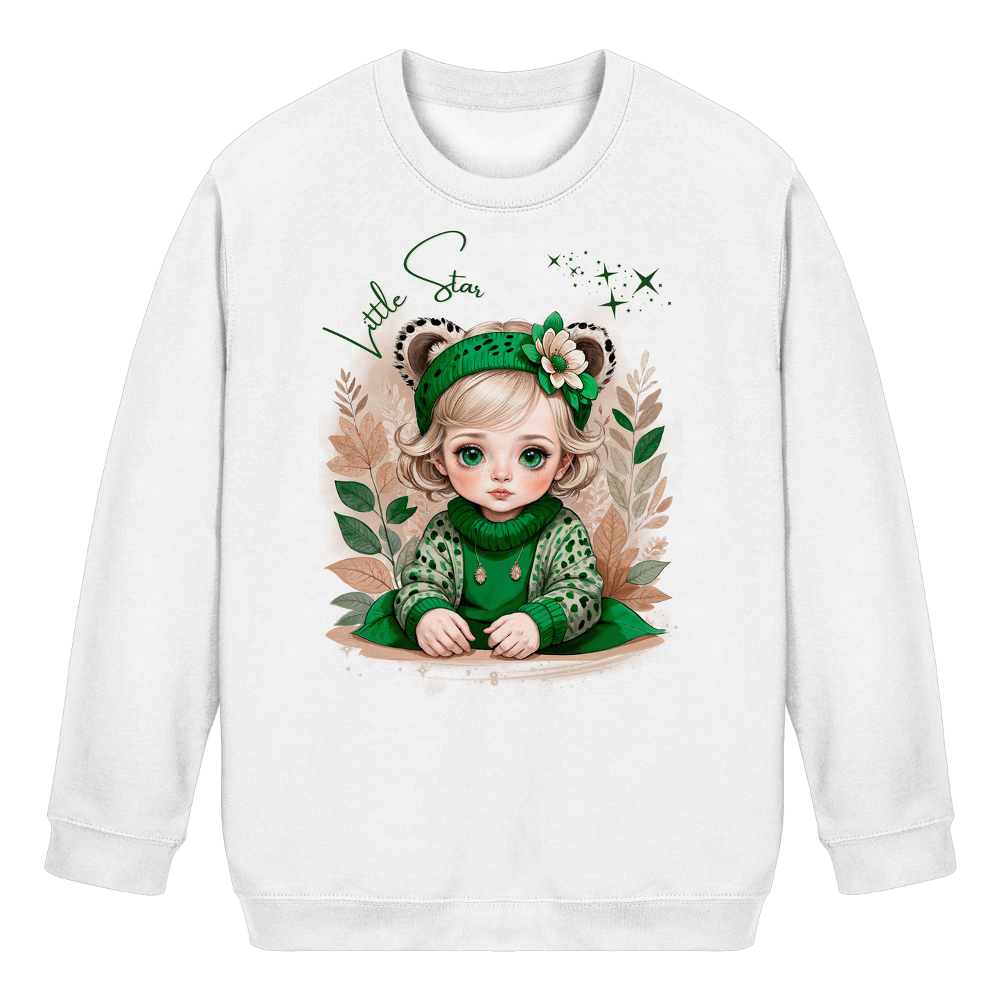 Girls Sweatshirt Little Star – Mädchen Pullover mit Direktdruck, warmer Herbst Sweater