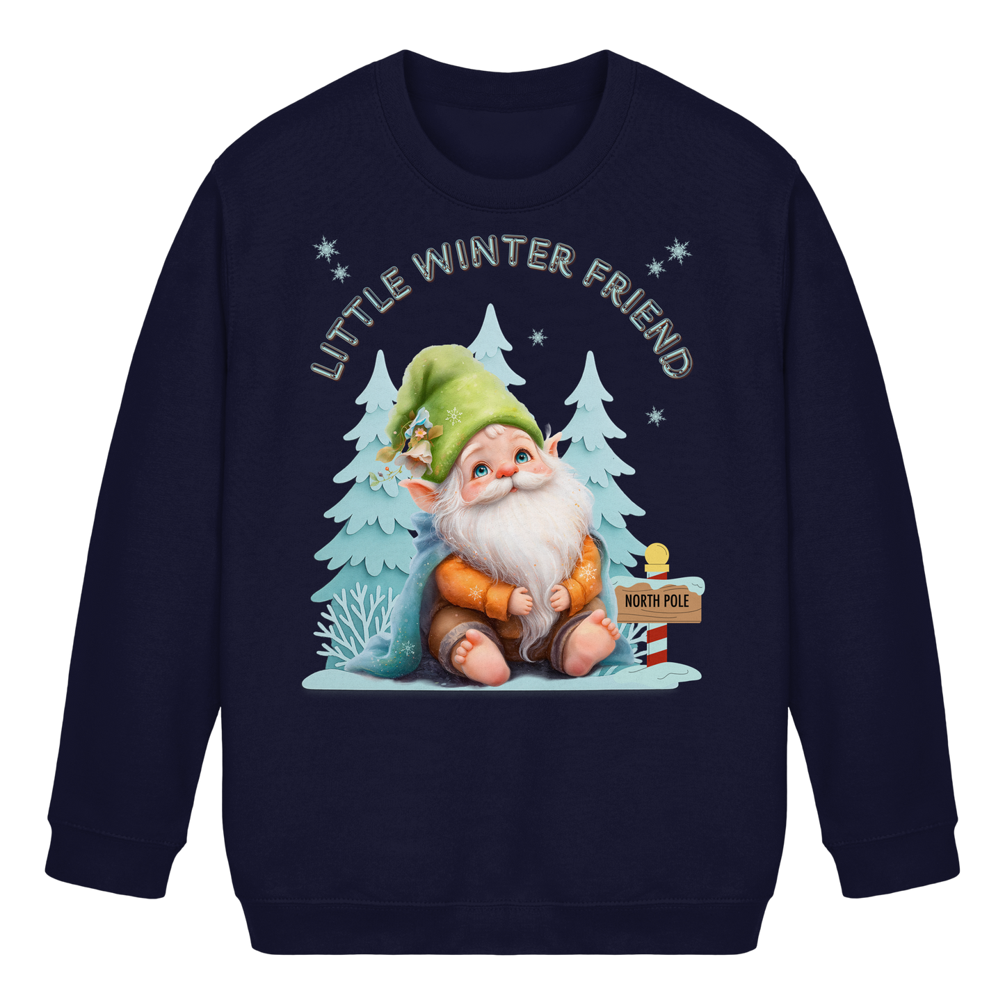 Little Winter Friend – Kinder Sweatshirt mit Winterwichtel