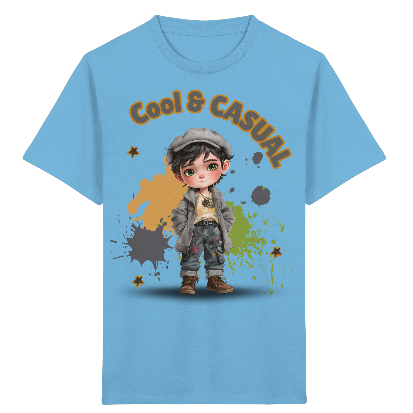 Kids Organic Shirt Cool & Casual – Jungen T-Shirt aus Bio-Baumwolle im Streetstyle Look