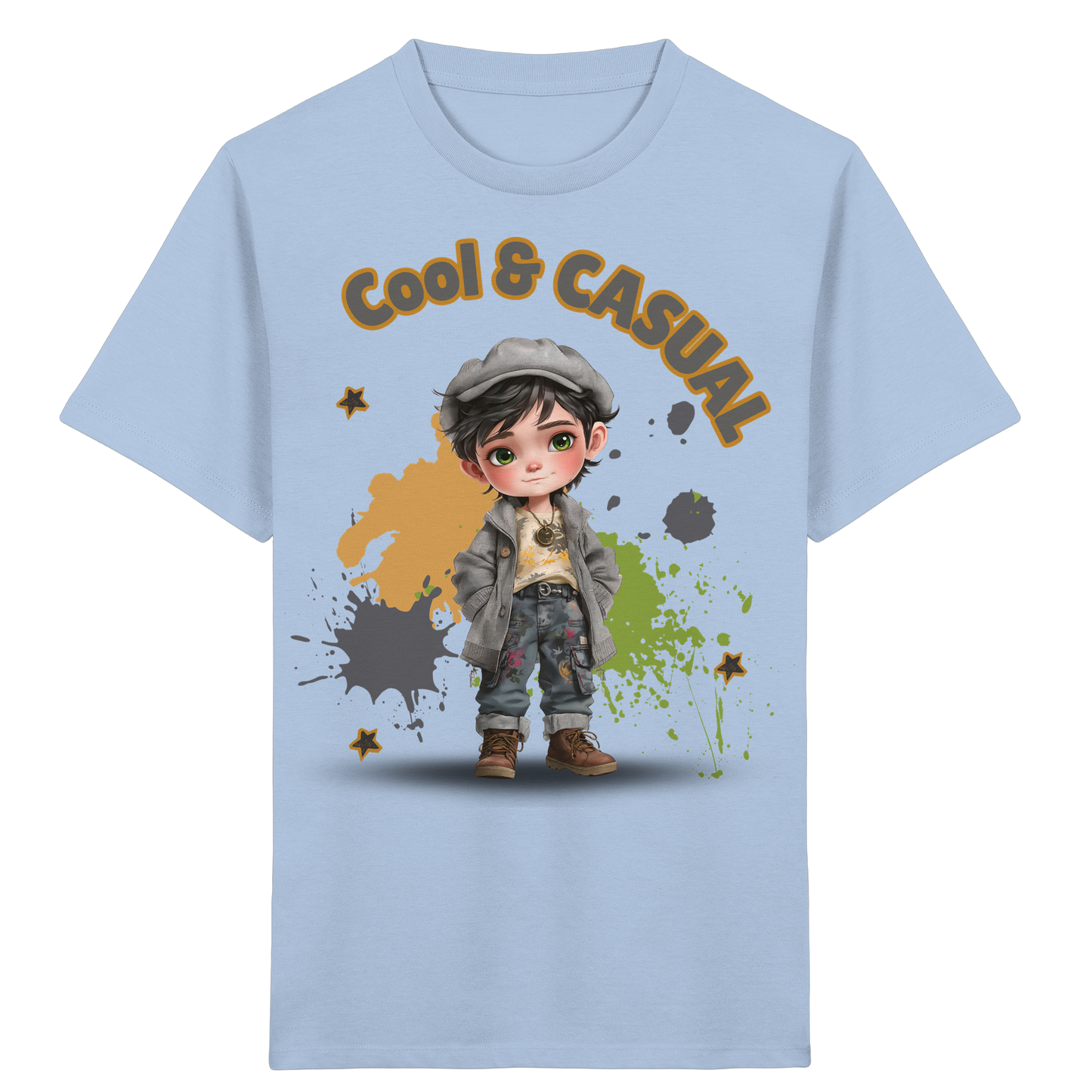 Kids Organic Shirt Cool & Casual – Jungen T-Shirt aus Bio-Baumwolle im Streetstyle Look