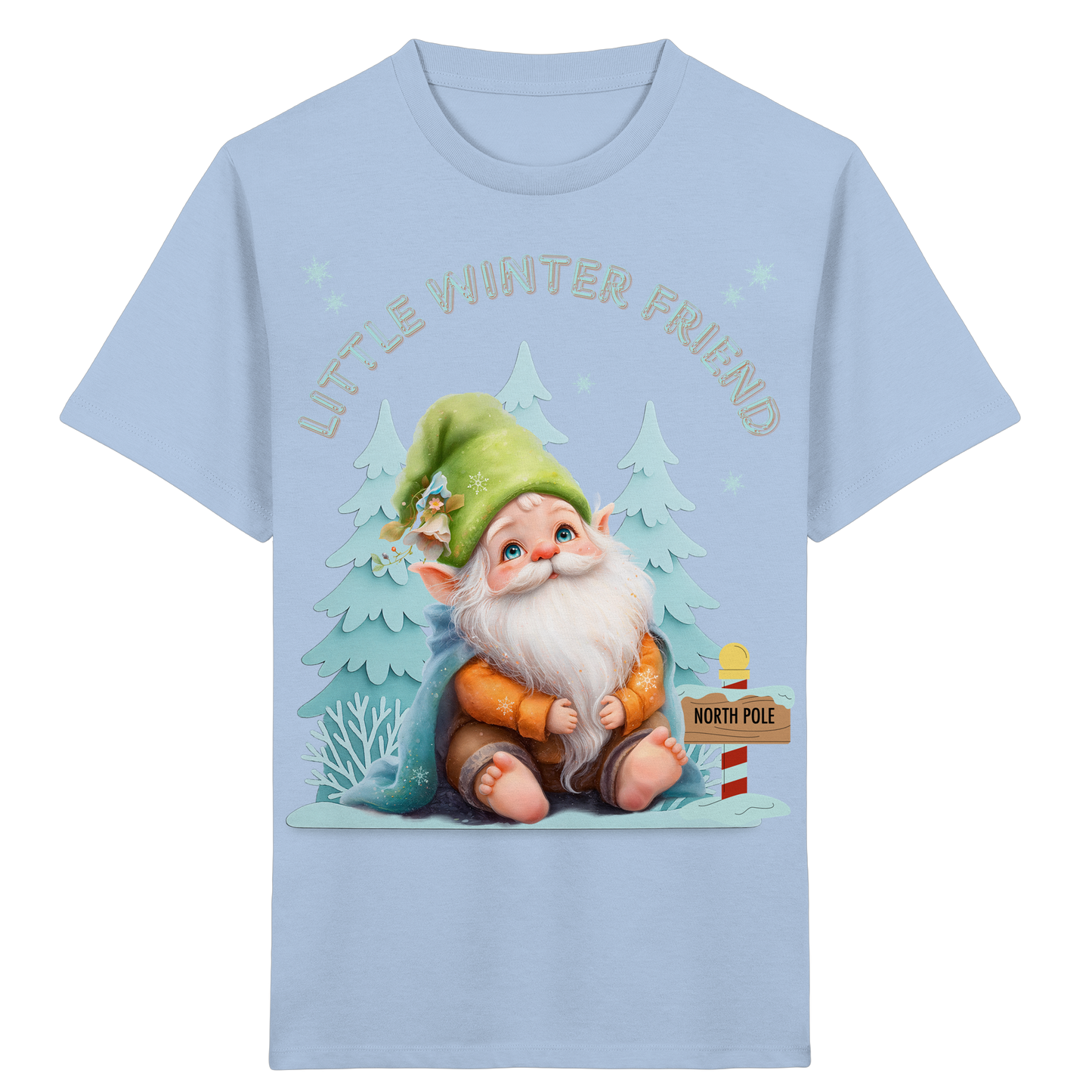 Little Winter Friend – Kinder Organic Shirt mit Winterwichtel