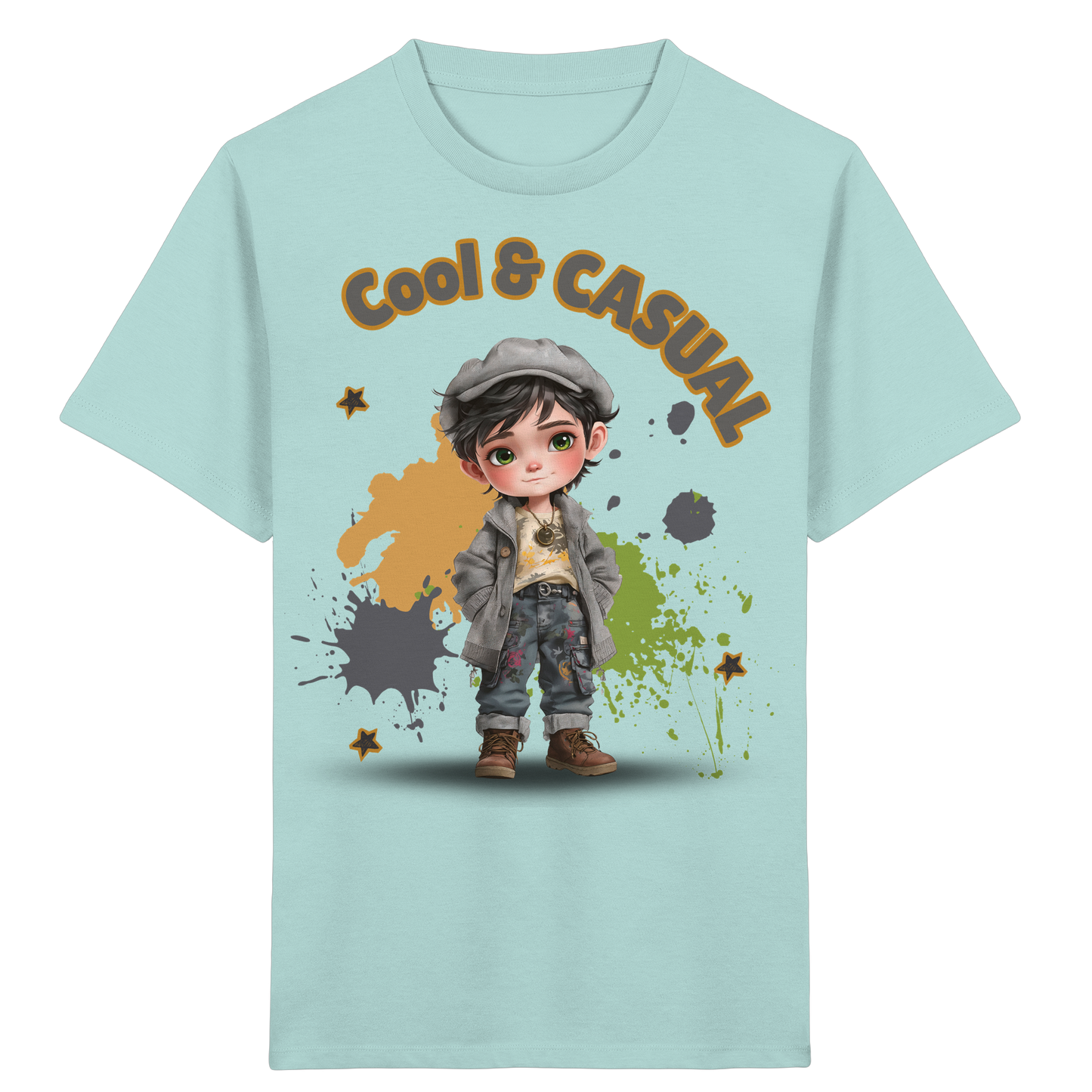 Kids Organic Shirt Cool & Casual – Jungen T-Shirt aus Bio-Baumwolle im Streetstyle Look