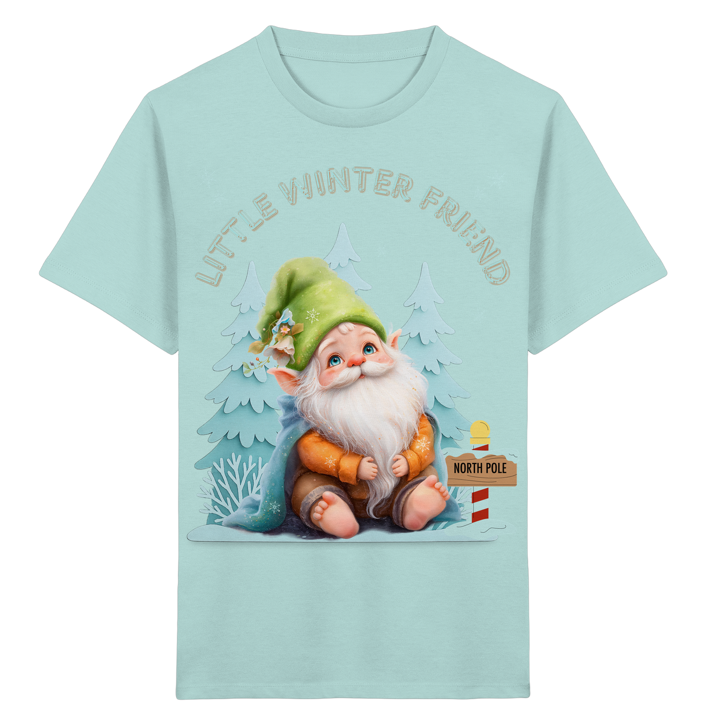 Little Winter Friend – Kinder Organic Shirt mit Winterwichtel
