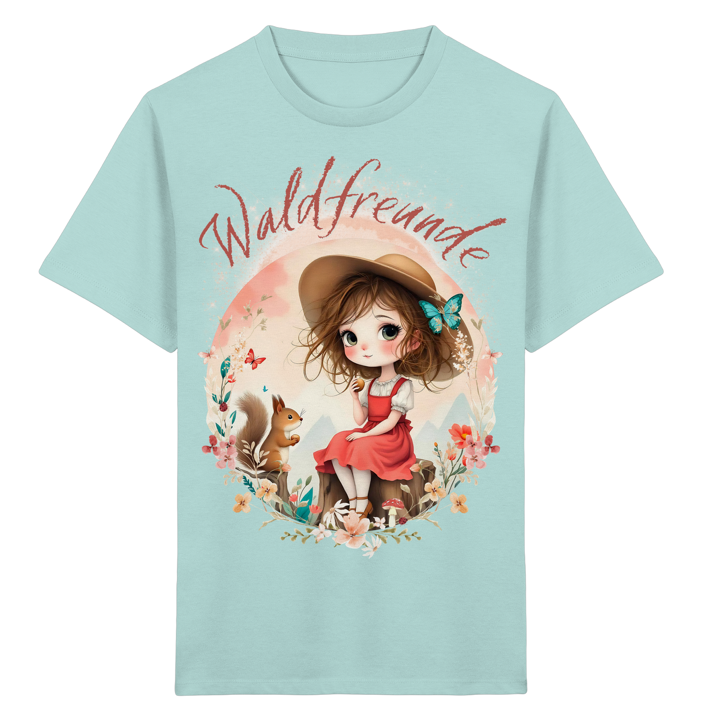 Mädchen Organic Shirt Waldfreunde – Bequeme Outdoor Mode für kleine Naturentdecker