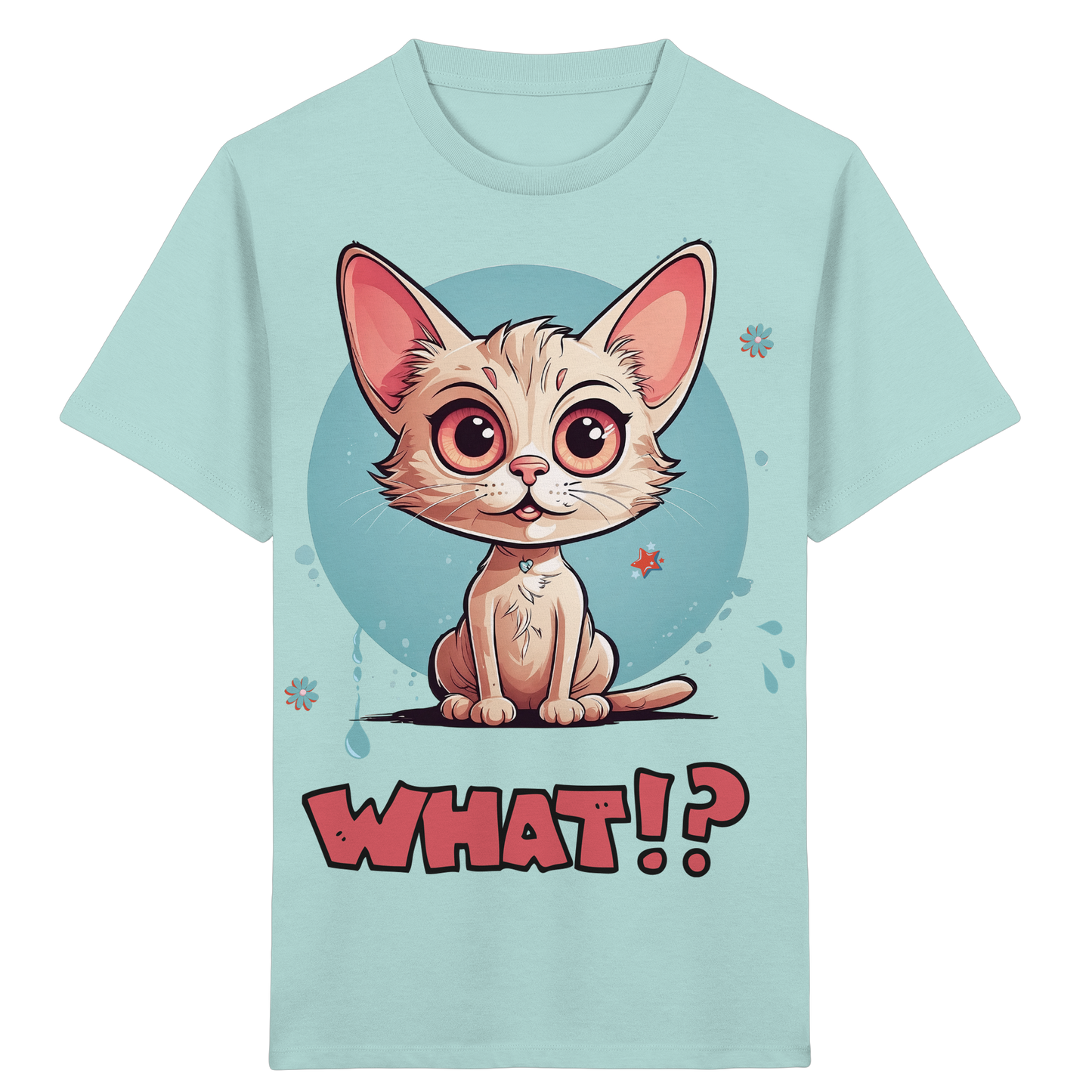 Kids Organic Shirt mit frechem Katzenmotiv