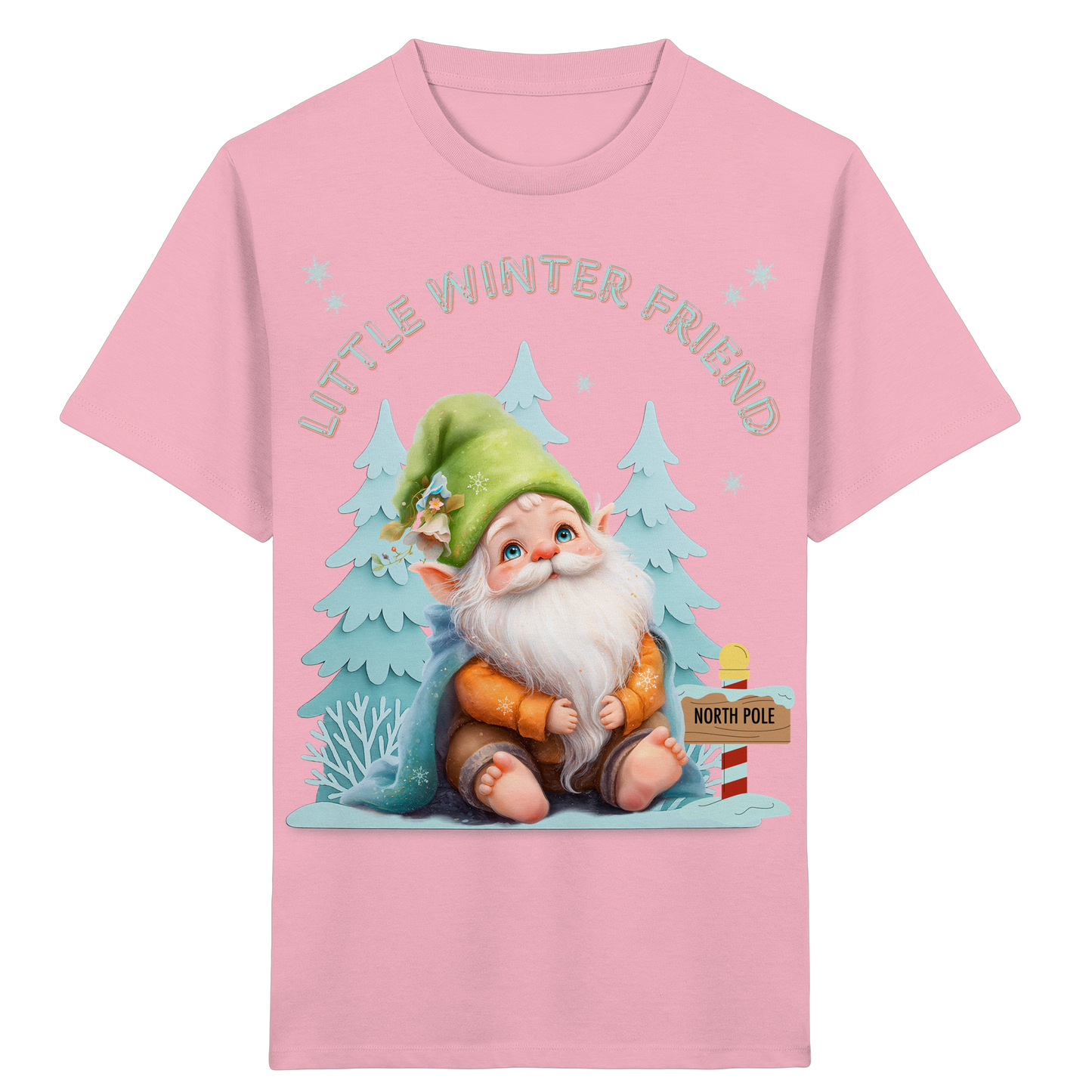 Little Winter Friend – Kinder Organic Shirt mit Winterwichtel