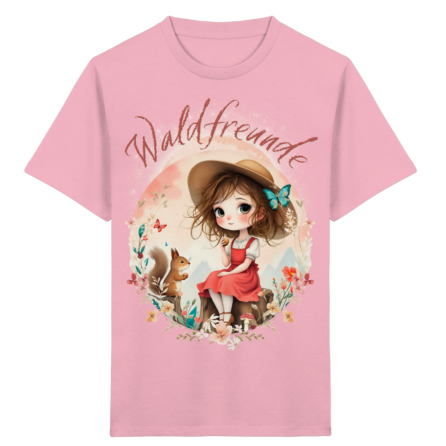 Mädchen Organic Shirt Waldfreunde – Bequeme Outdoor Mode für kleine Naturentdecker