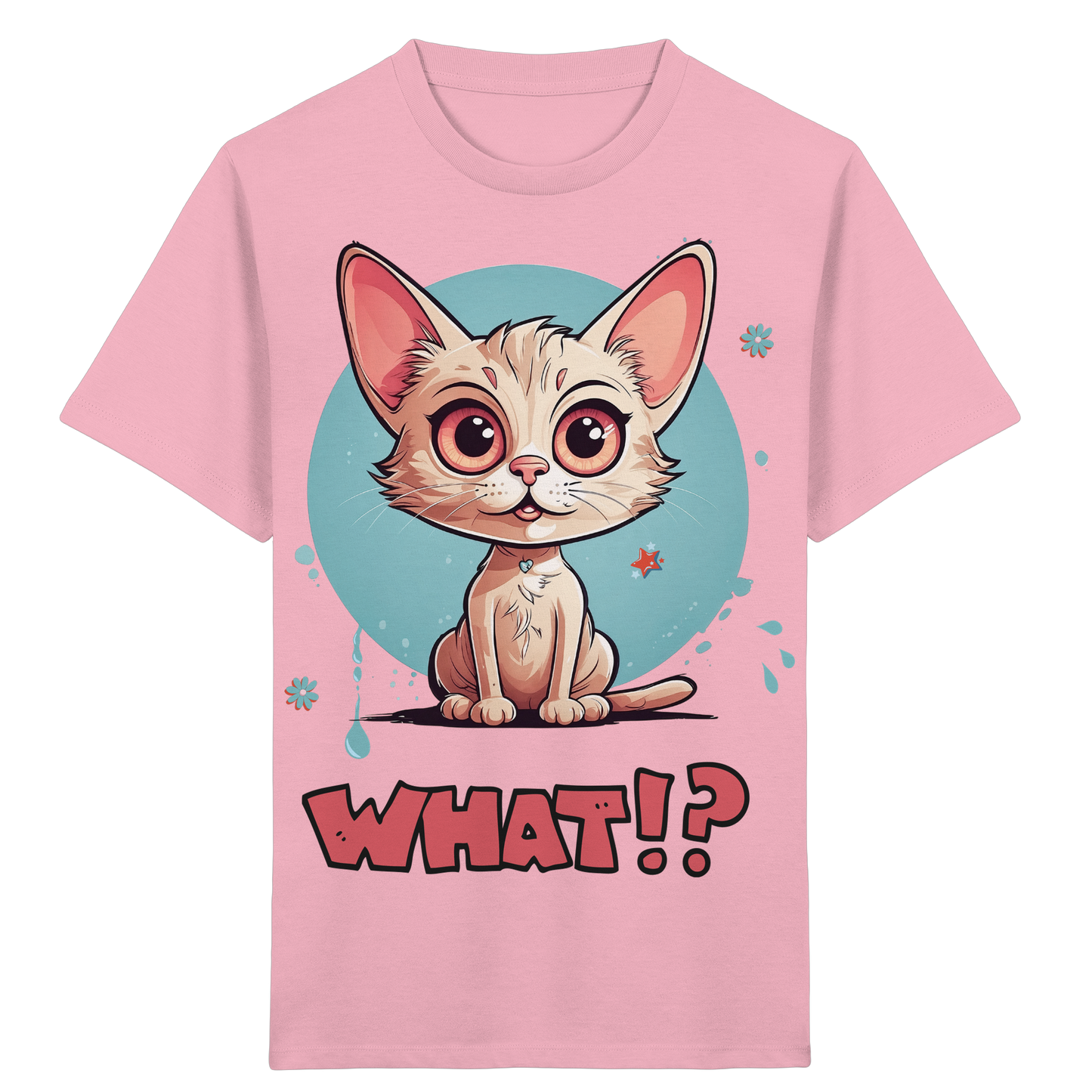 Kids Organic Shirt mit frechem Katzenmotiv