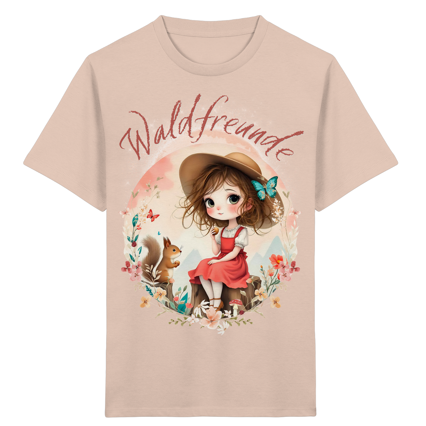 Mädchen Organic Shirt Waldfreunde – Bequeme Outdoor Mode für kleine Naturentdecker