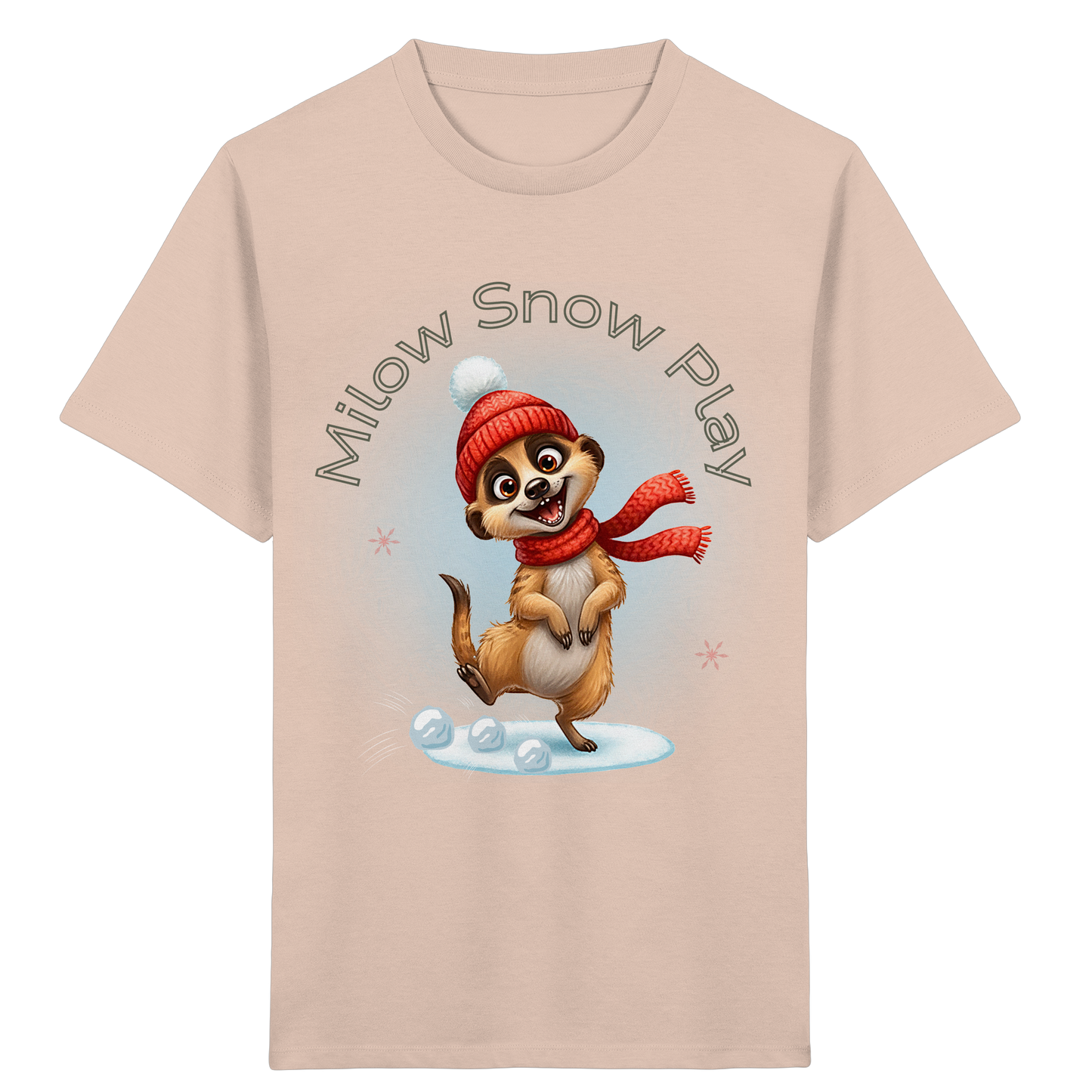 Milow Snow Play – Kinder T-Shirt mit liebevollem Wintermotiv