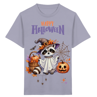 Kids Organic Shirt Halloween Waschbär – Süßes Kinder T-Shirt mit Herbstmotiv aus Bio Baumwolle
