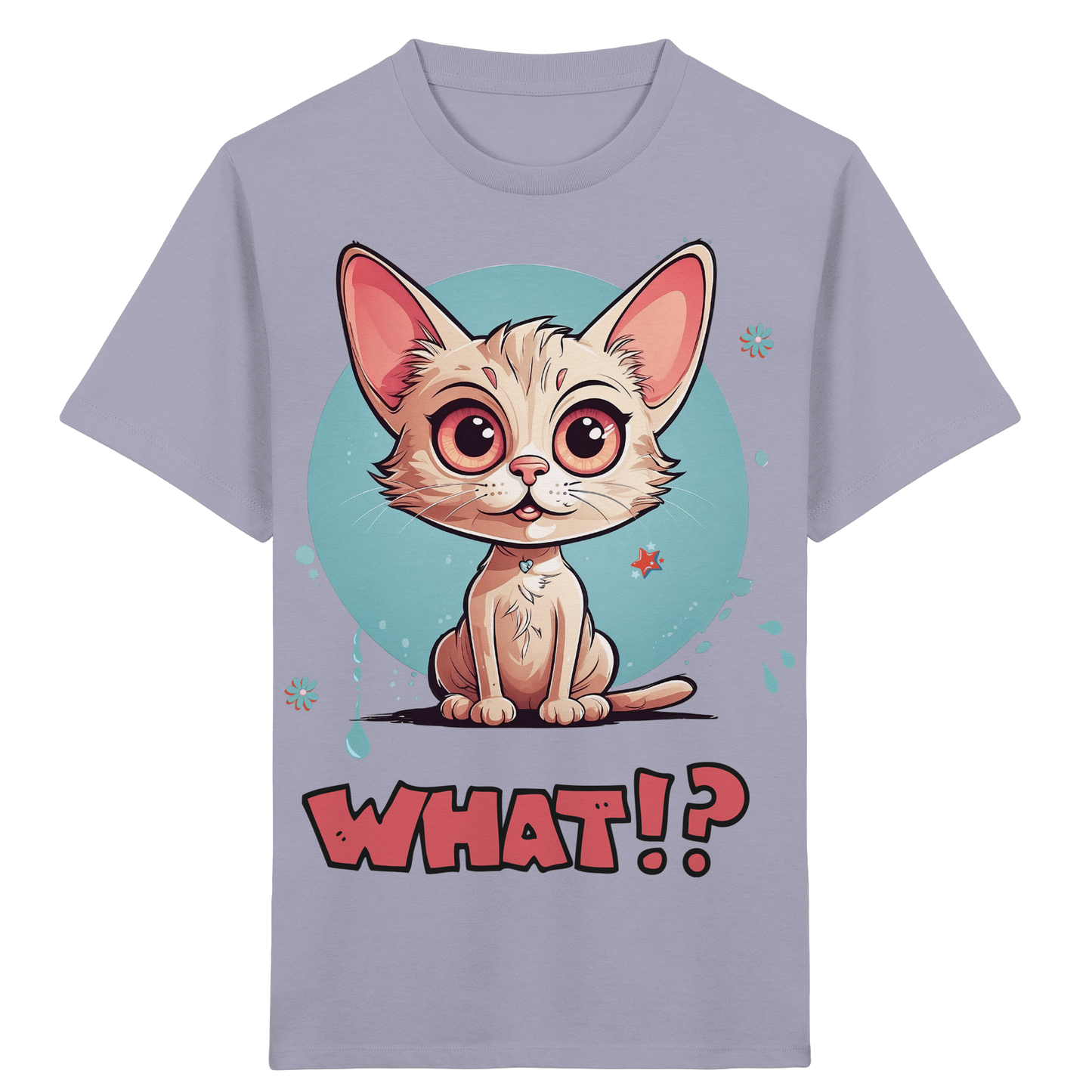 Kids Organic Shirt mit frechem Katzenmotiv