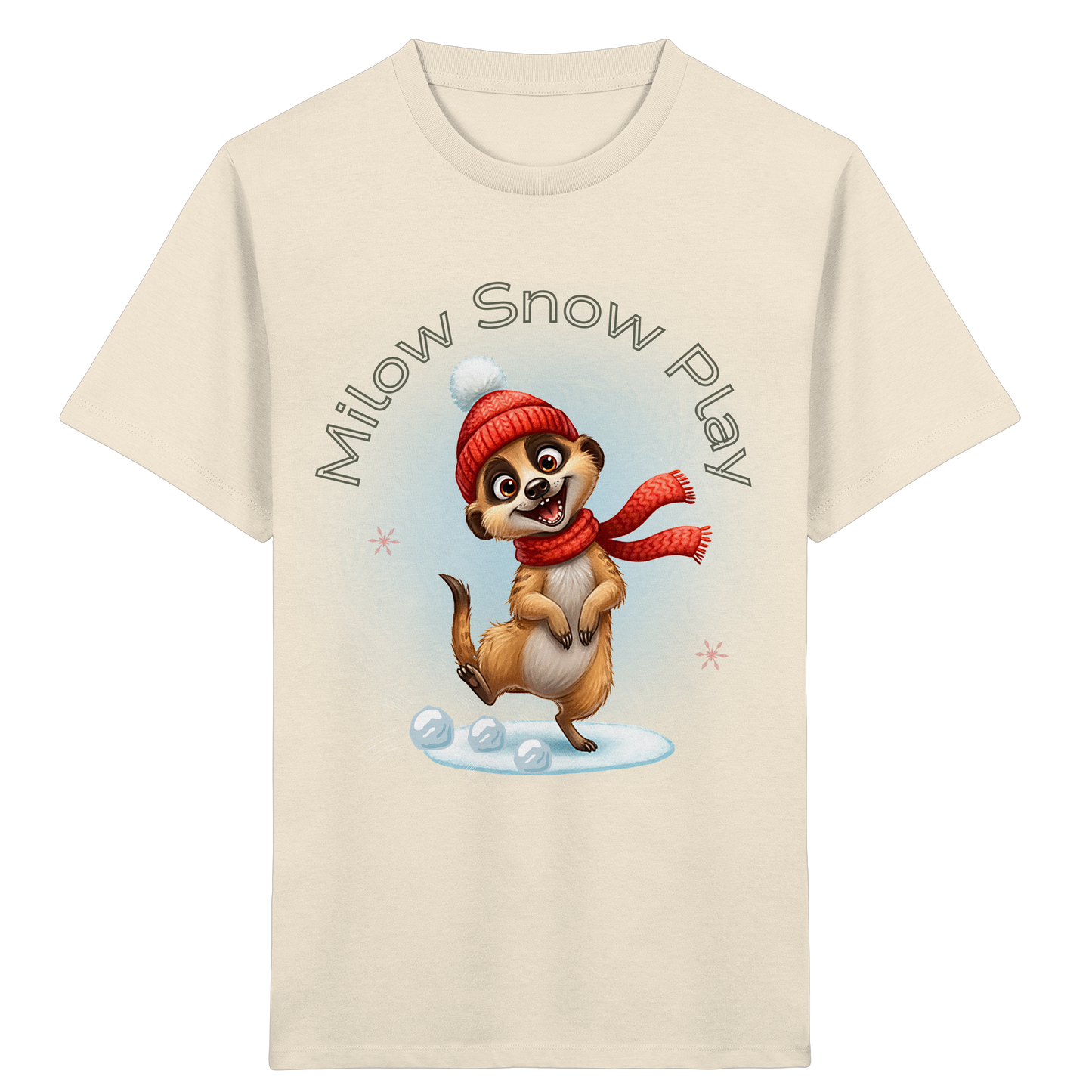 Milow Snow Play – Kinder T-Shirt mit liebevollem Wintermotiv