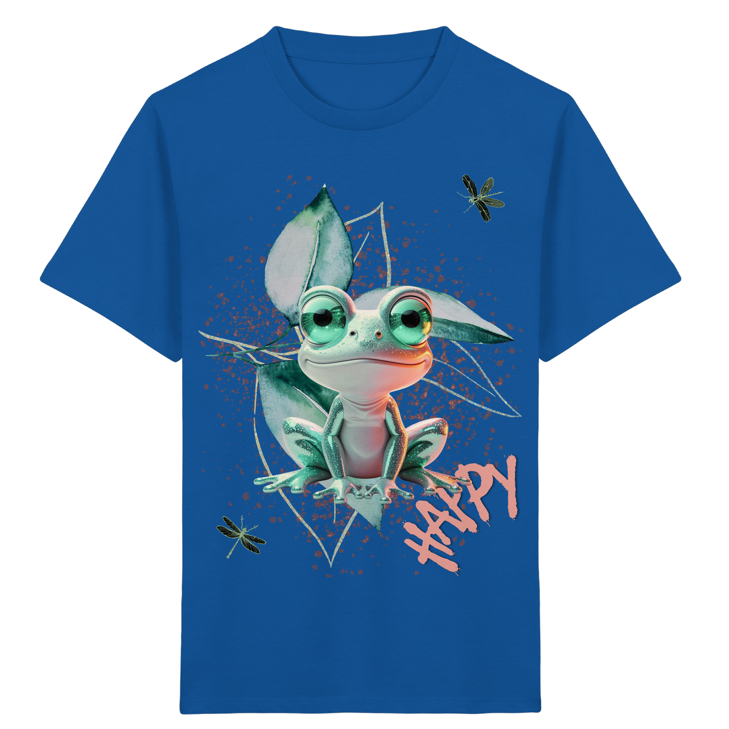 Kinder Bio T-Shirt mit süßem Froschmotiv – Fröhliches Tier Shirt aus Bio-Baumwolle - Kids Organic Shirt