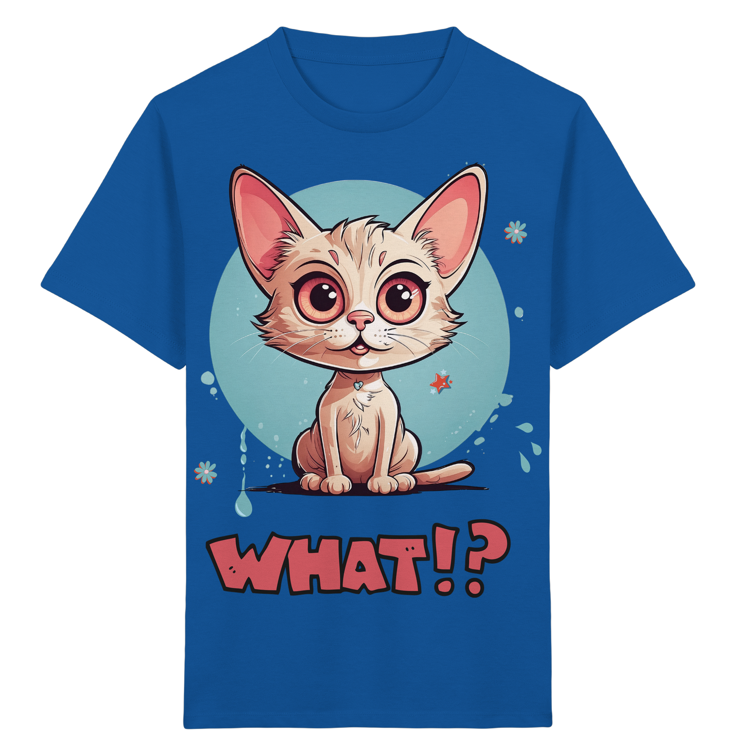 Kids Organic Shirt mit frechem Katzenmotiv