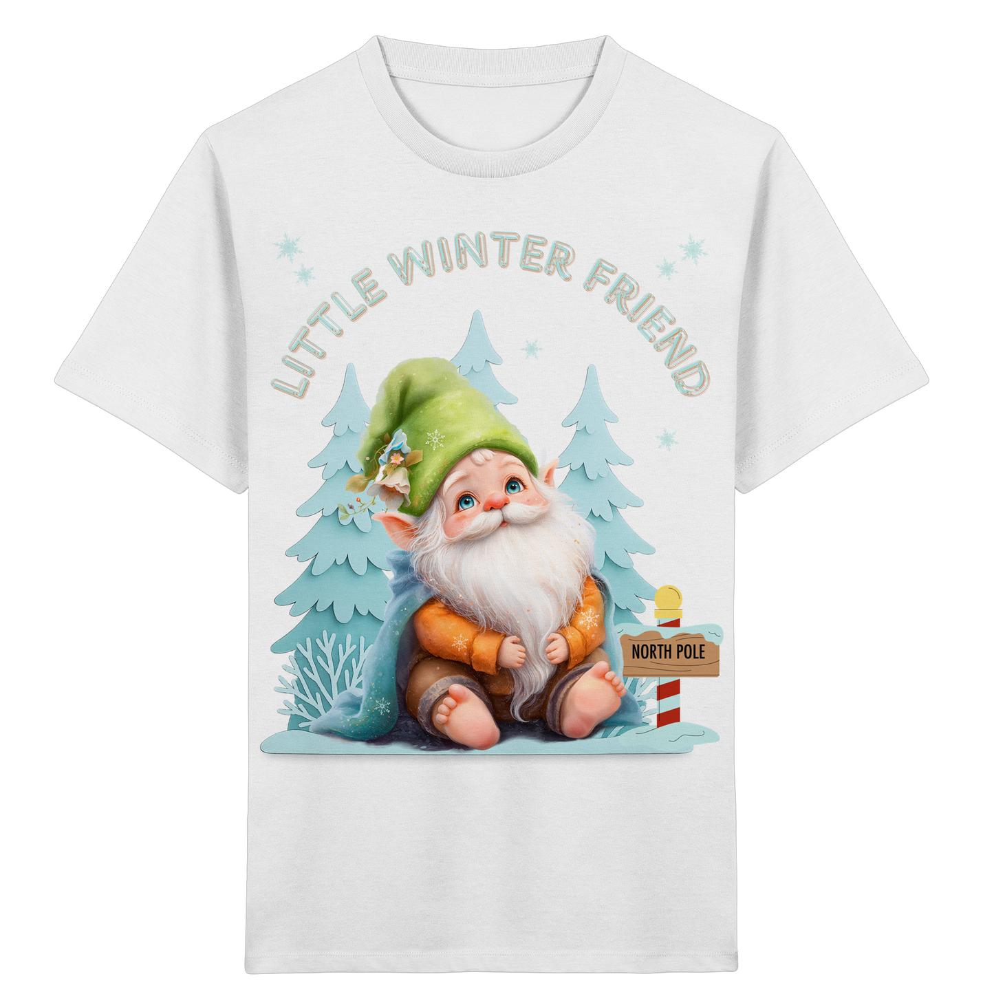 Little Winter Friend – Kinder Organic Shirt mit Winterwichtel