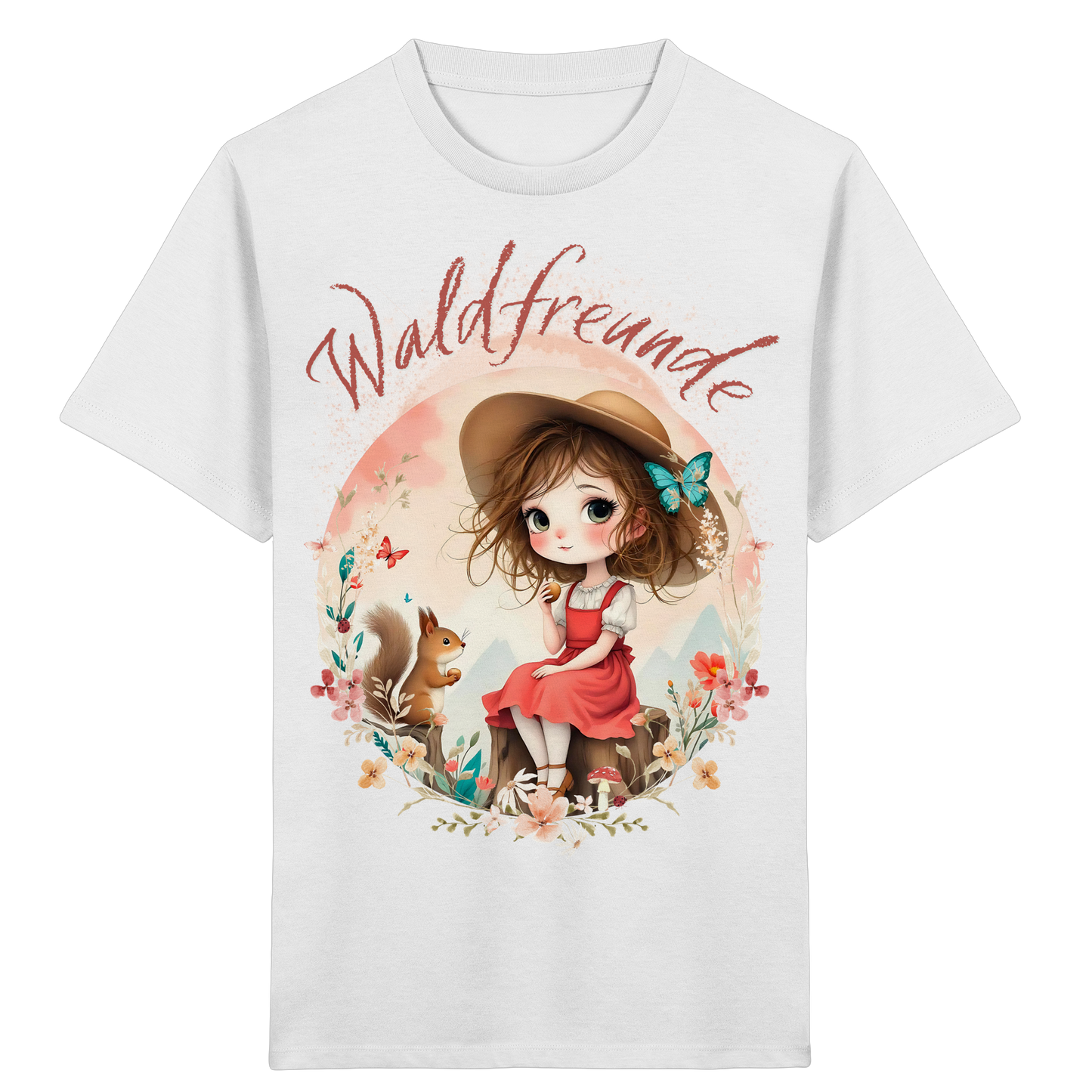 Mädchen Organic Shirt Waldfreunde – Bequeme Outdoor Mode für kleine Naturentdecker