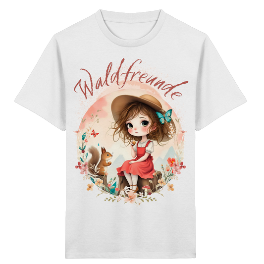 Mädchen Organic Shirt Waldfreunde – Bequeme Outdoor Mode für kleine Naturentdecker