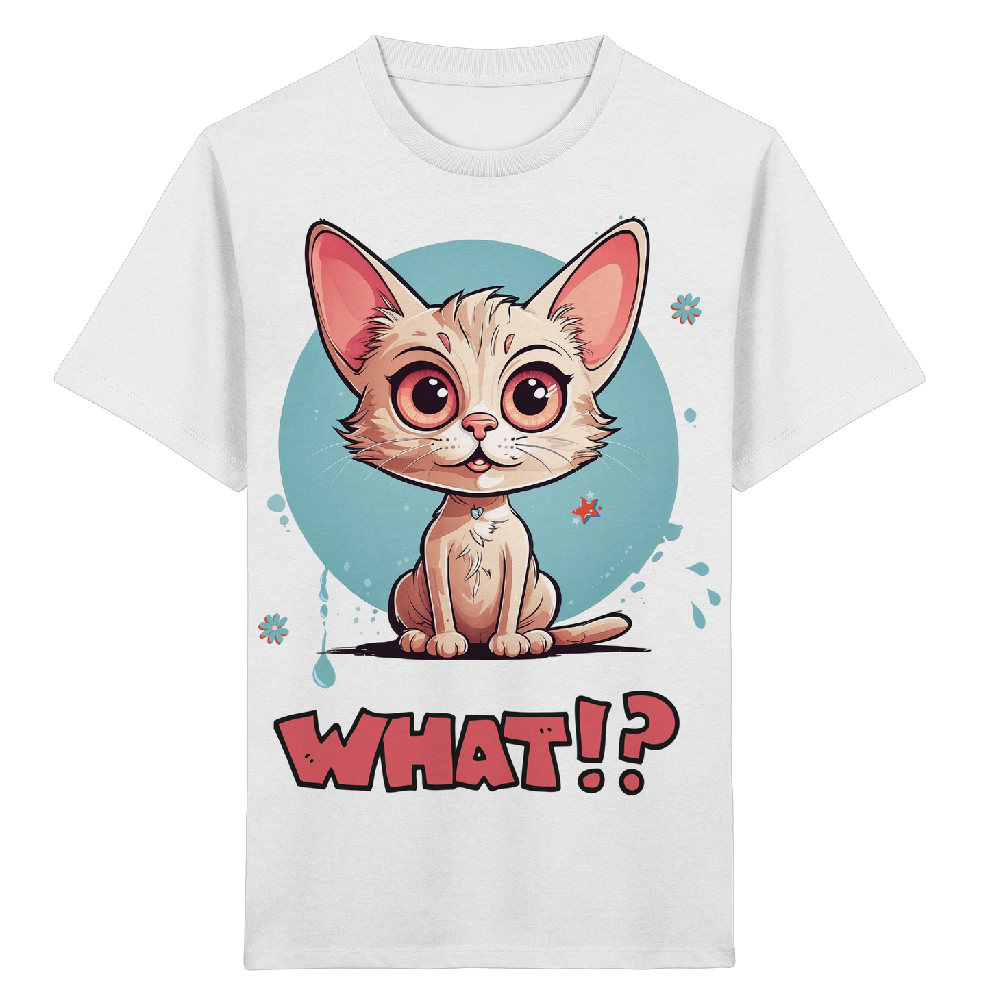 Kids Organic Shirt mit frechem Katzenmotiv