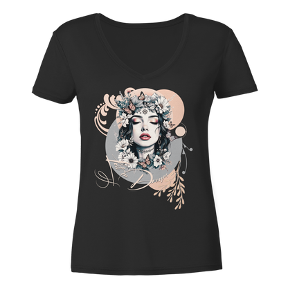 Modernes Damen V-Neck Shirt für Fashion und Freizeit – stylische Mode für selbstbewusste Frauen