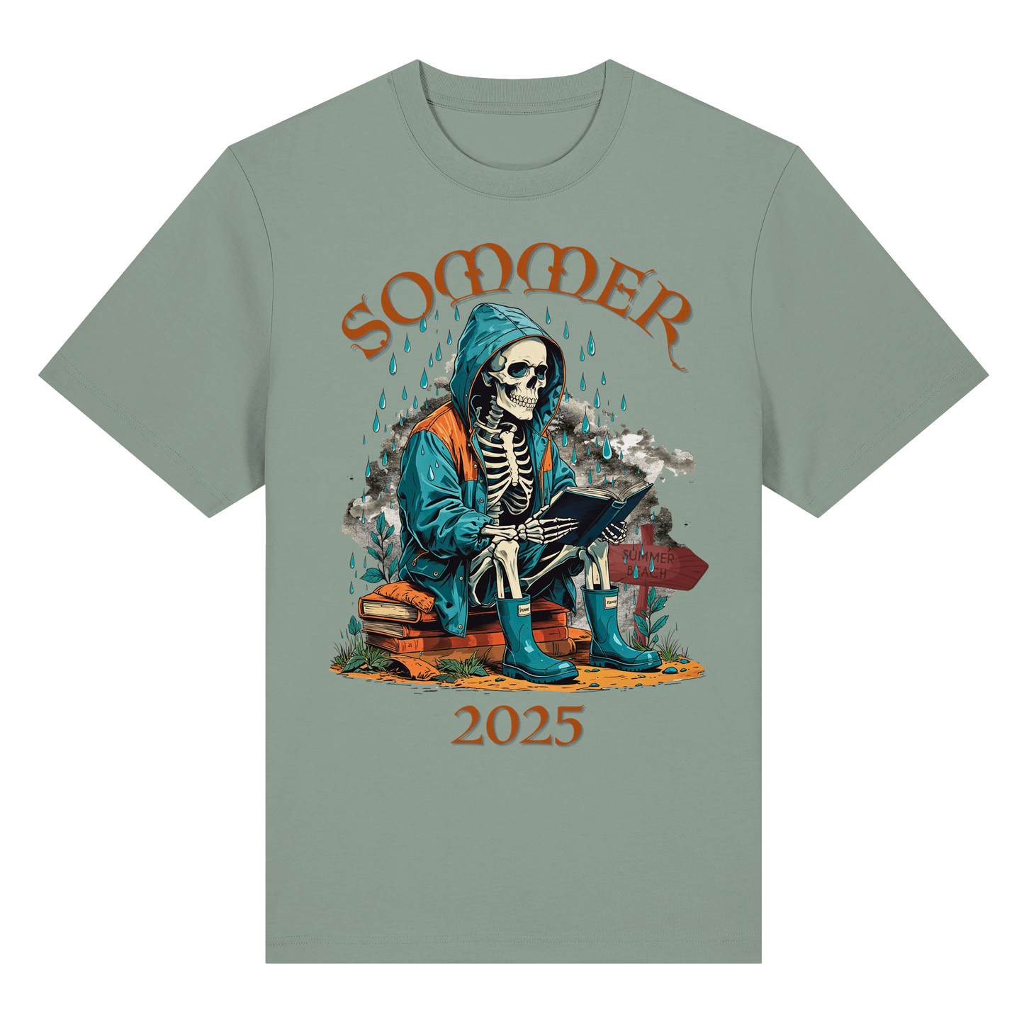 T-Shirt mit Sommer 2025 Design | Sarkastisches Shirt für Humor-Fans | Witziger Front- & Rückendruck zum Wettertrend