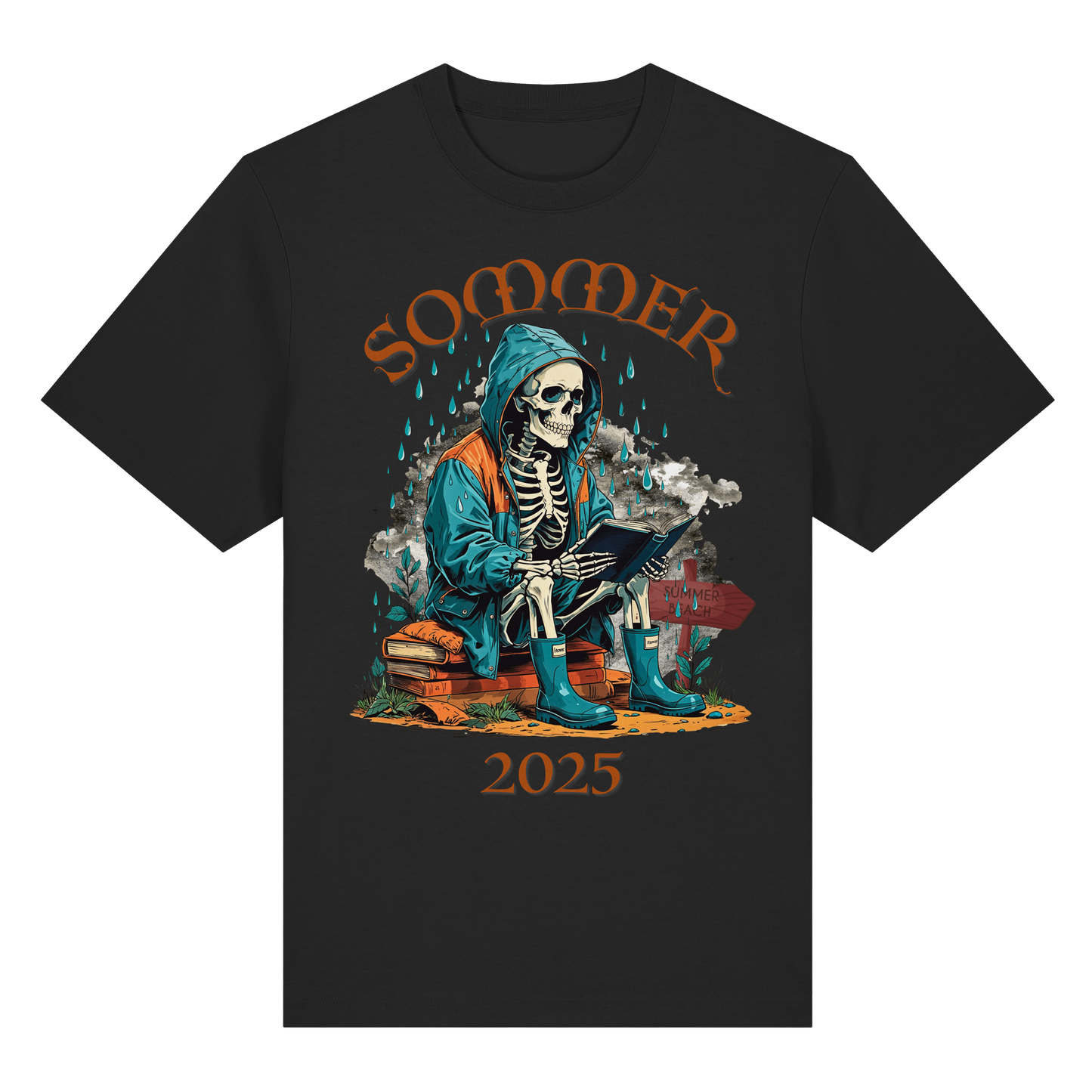 T-Shirt mit Sommer 2025 Design | Sarkastisches Shirt für Humor-Fans | Witziger Front- & Rückendruck zum Wettertrend