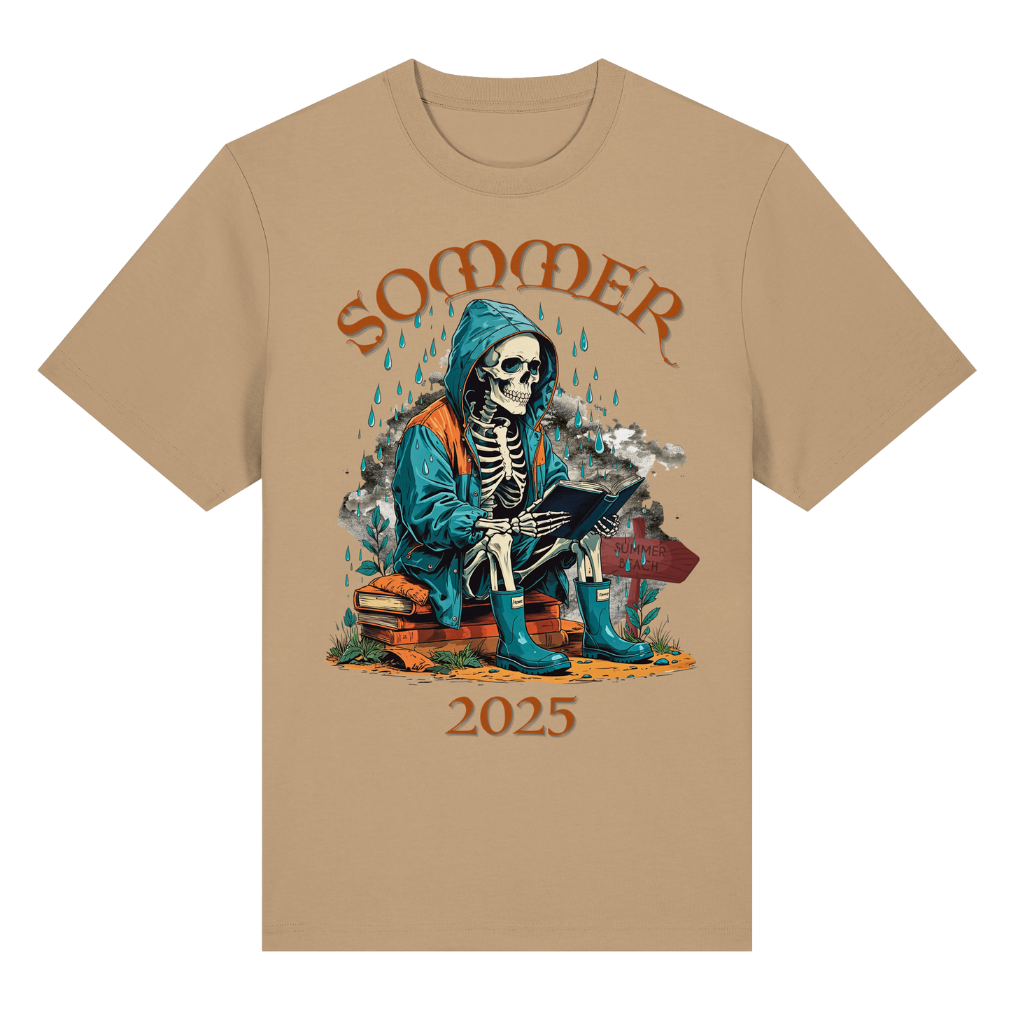 T-Shirt mit Sommer 2025 Design | Sarkastisches Shirt für Humor-Fans | Witziger Front- & Rückendruck zum Wettertrend