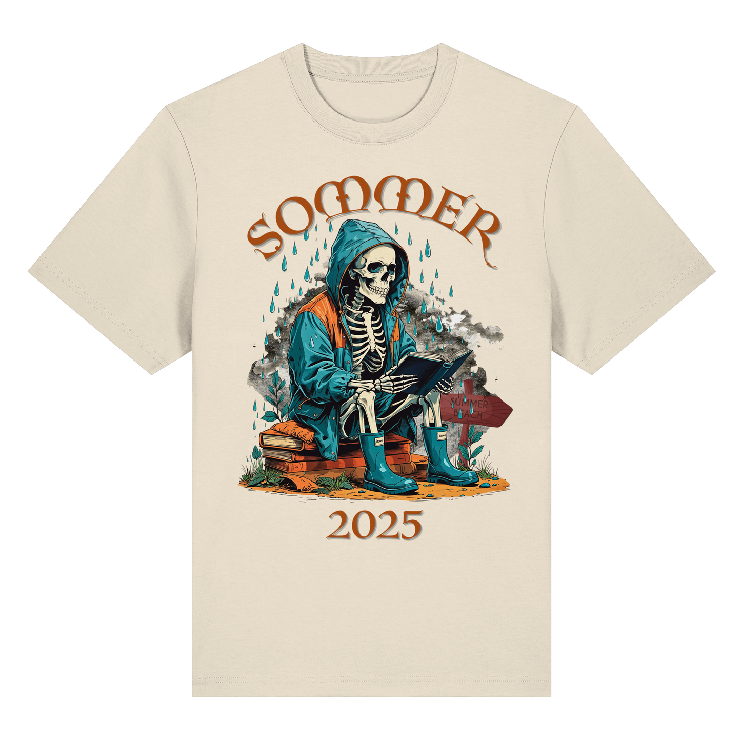 T-Shirt mit Sommer 2025 Design | Sarkastisches Shirt für Humor-Fans | Witziger Front- & Rückendruck zum Wettertrend