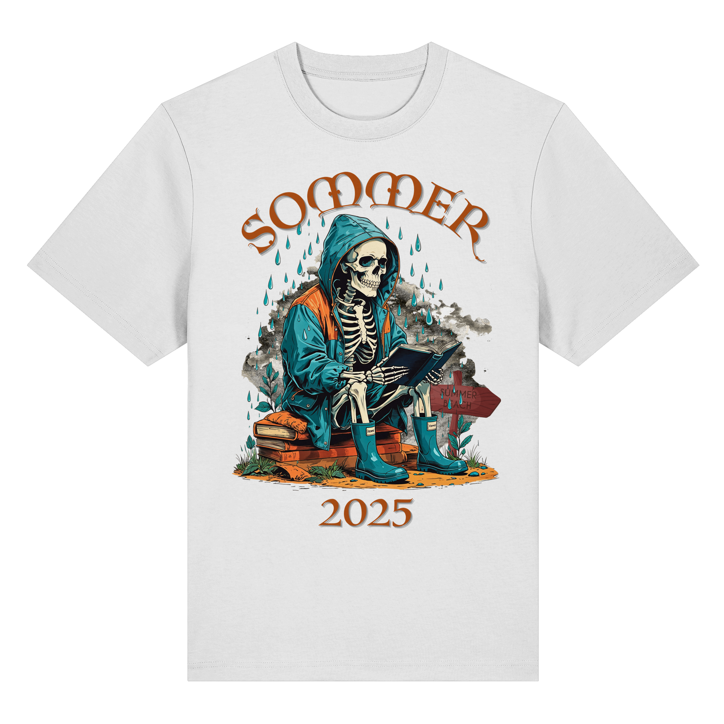 T-Shirt mit Sommer 2025 Design | Sarkastisches Shirt für Humor-Fans | Witziger Front- & Rückendruck zum Wettertrend