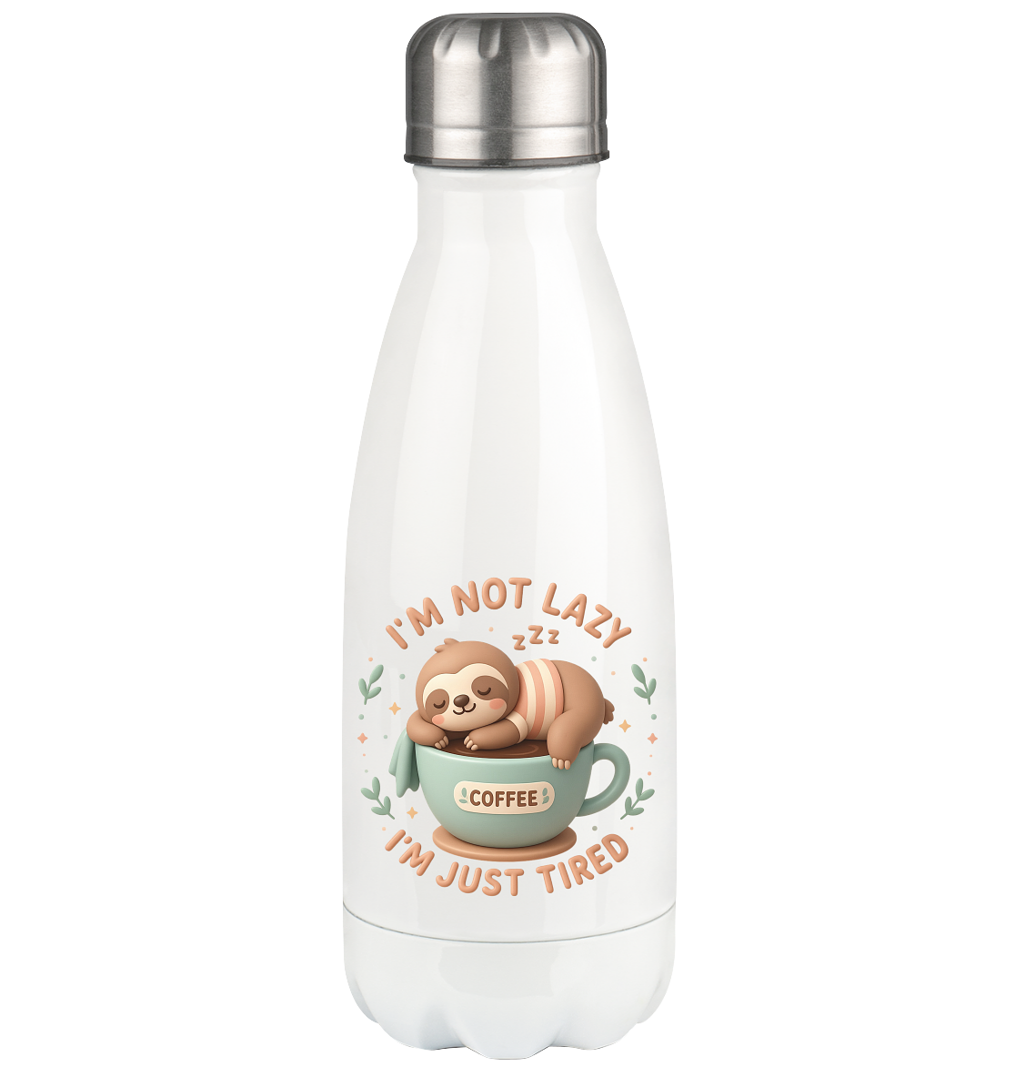 Müde nicht faul Edelstahl Thermoflasche 350ml