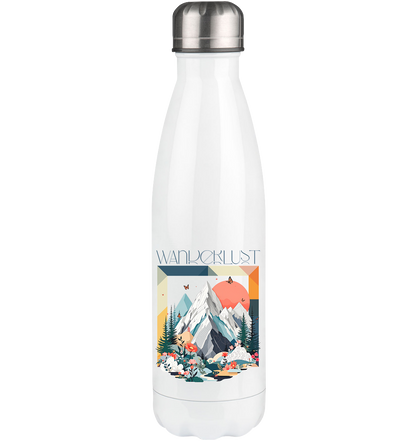 Edelstahl-Thermoflasche (500ML) mit Naturdesign für unterwegs