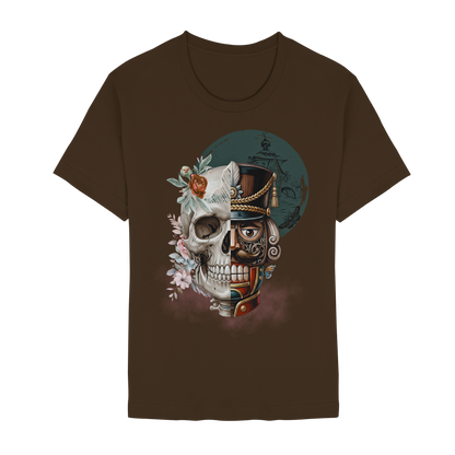 Skull-Artwork mit Steampunk Vintage- und Dark-Romance Elementen Unisex Shirt