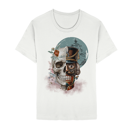 Skull-Artwork mit Steampunk Vintage- und Dark-Romance Elementen Unisex Shirt