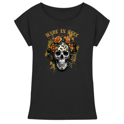 Streetwear Womens Extended Shoulder T-Shirt – Gothic Look