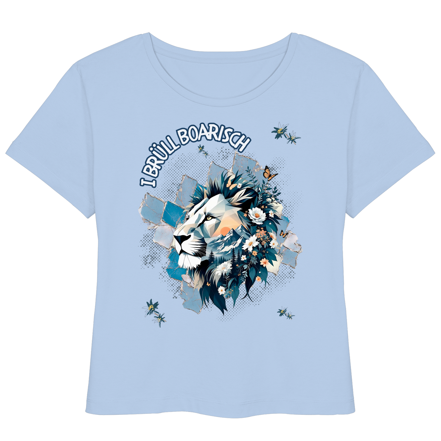 Bayern Dialekt  Womens Organic Lightweight T-Shirt – Boarisch Spruch für Wiesn, Volksfeste & Freizeit | Regular Fit Streetwear