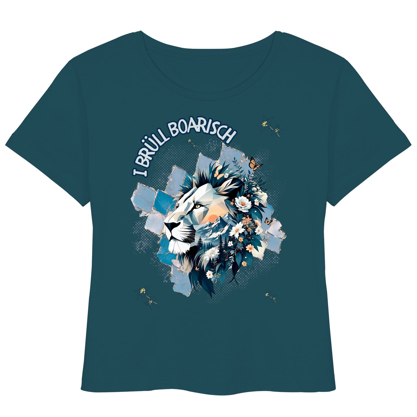 Bayern Dialekt  Womens Organic Lightweight T-Shirt – Boarisch Spruch für Wiesn, Volksfeste & Freizeit | Regular Fit Streetwear