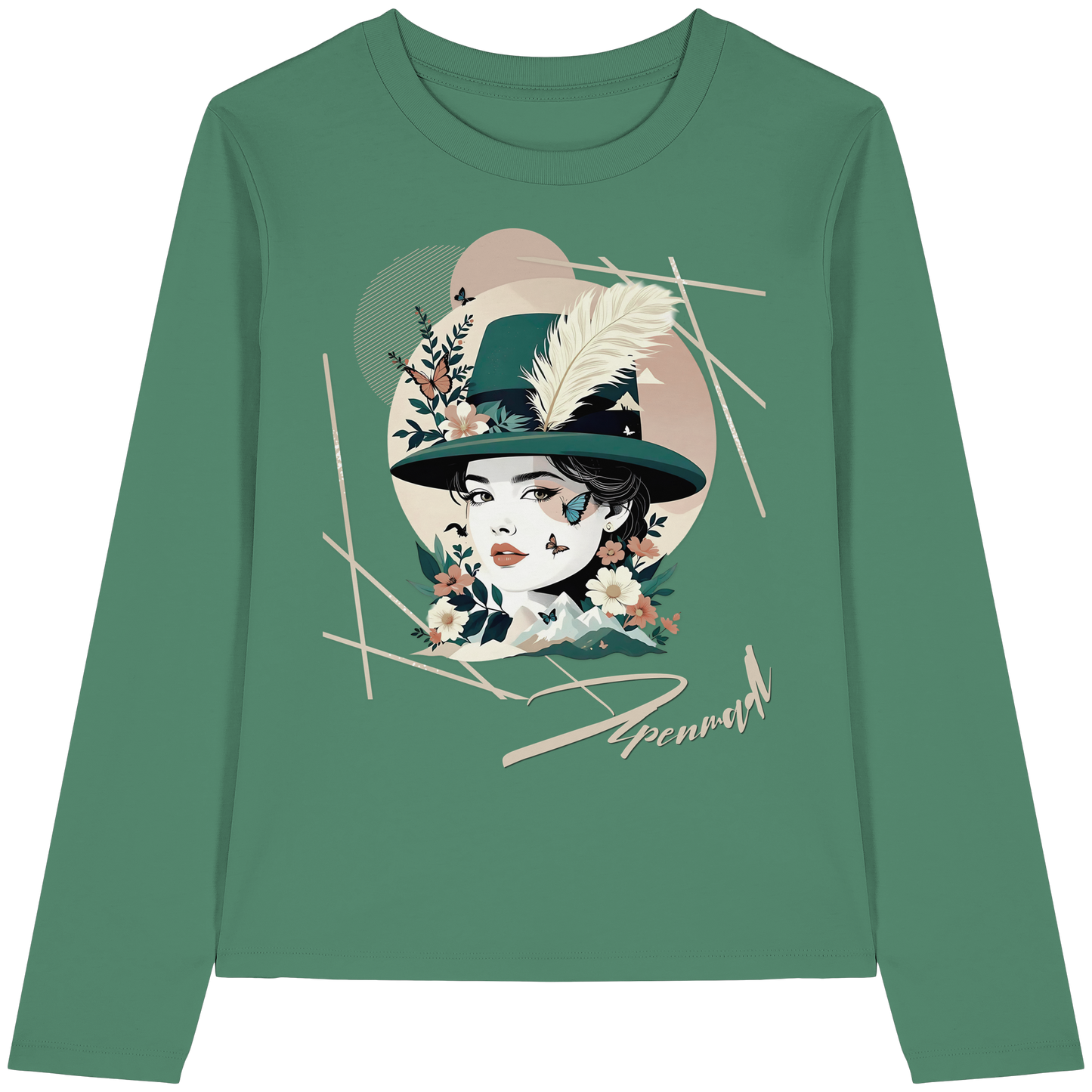 Damen Longsleeve Alpen Style – Moderne Trachtenmode für Wiesn, Volksfest und Freizeit