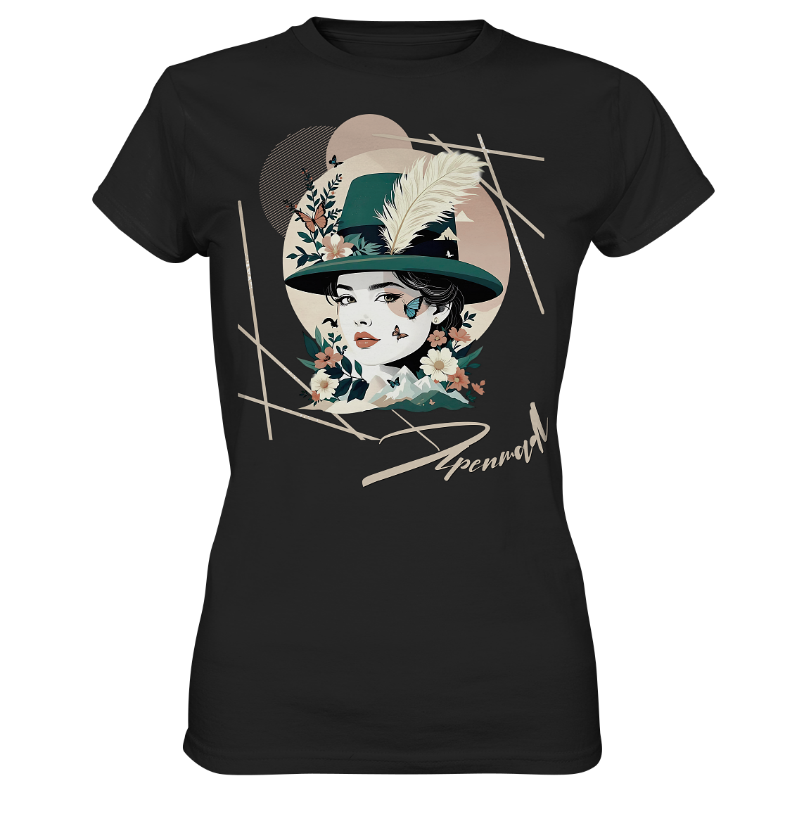 Alpen Style Damen Shirt  Moderne Trachtenmode für Wiesn, Volksfest und Freizeit