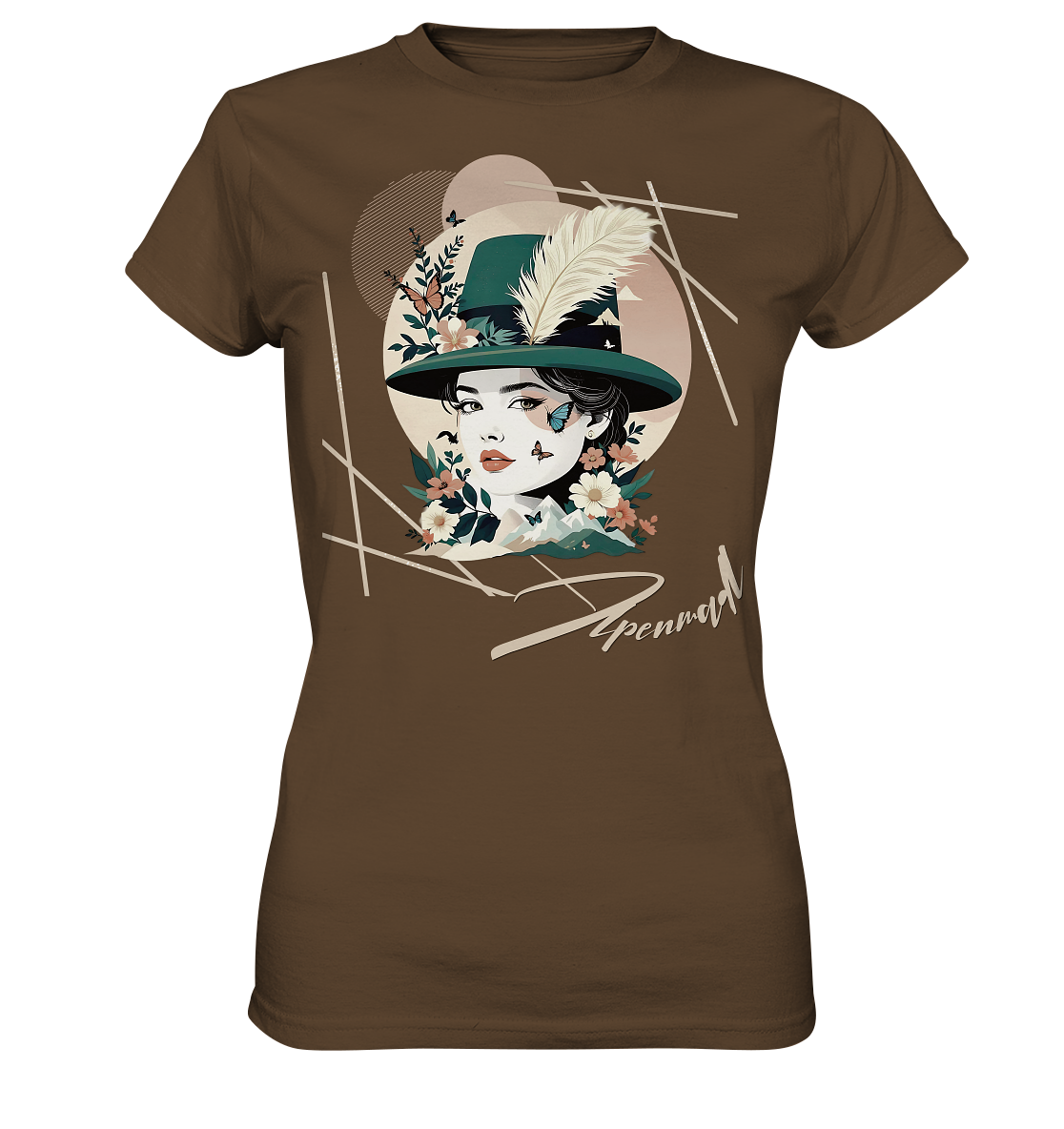 Alpen Style Damen Shirt  Moderne Trachtenmode für Wiesn, Volksfest und Freizeit