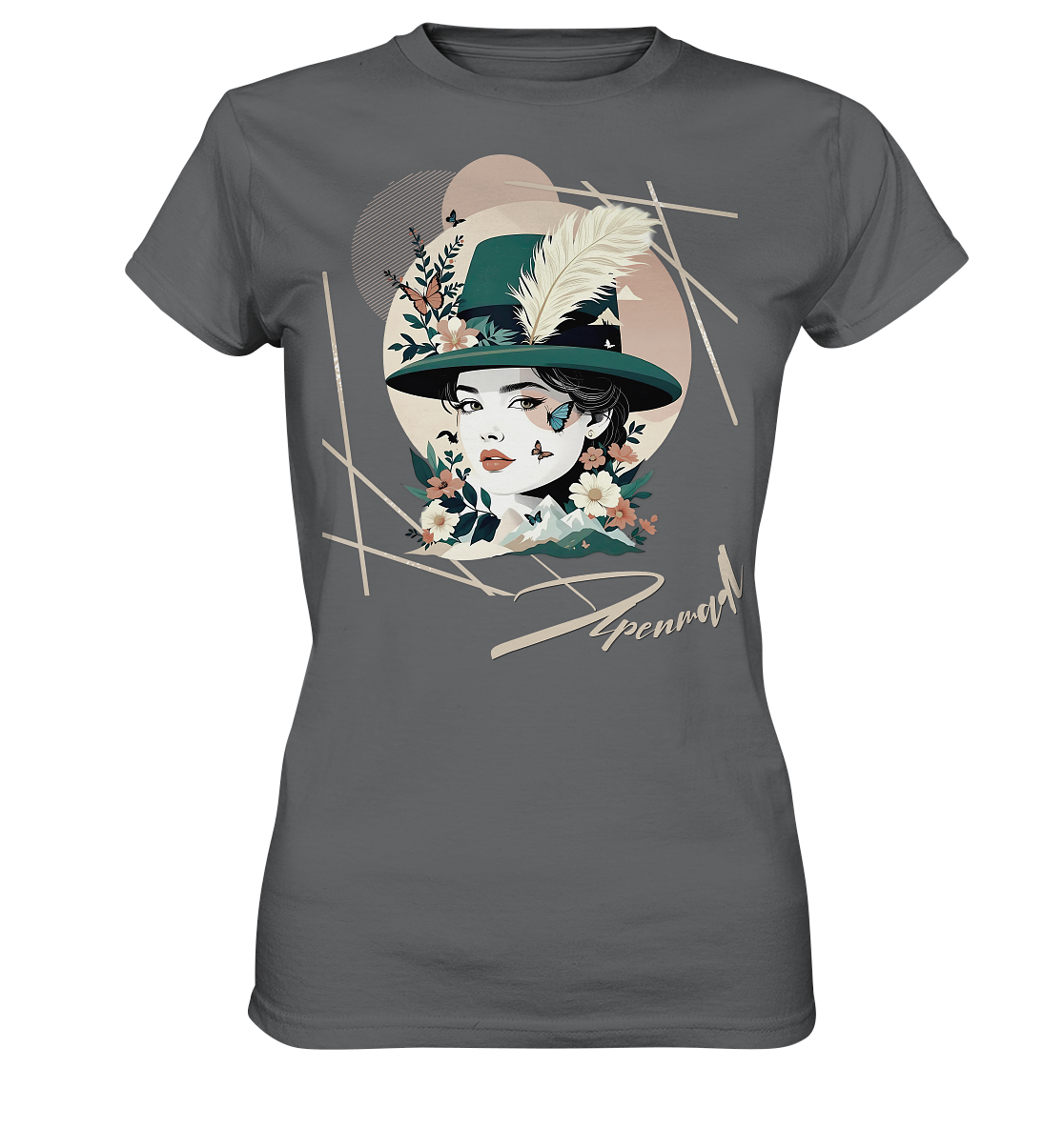 Alpen Style Damen Shirt  Moderne Trachtenmode für Wiesn, Volksfest und Freizeit