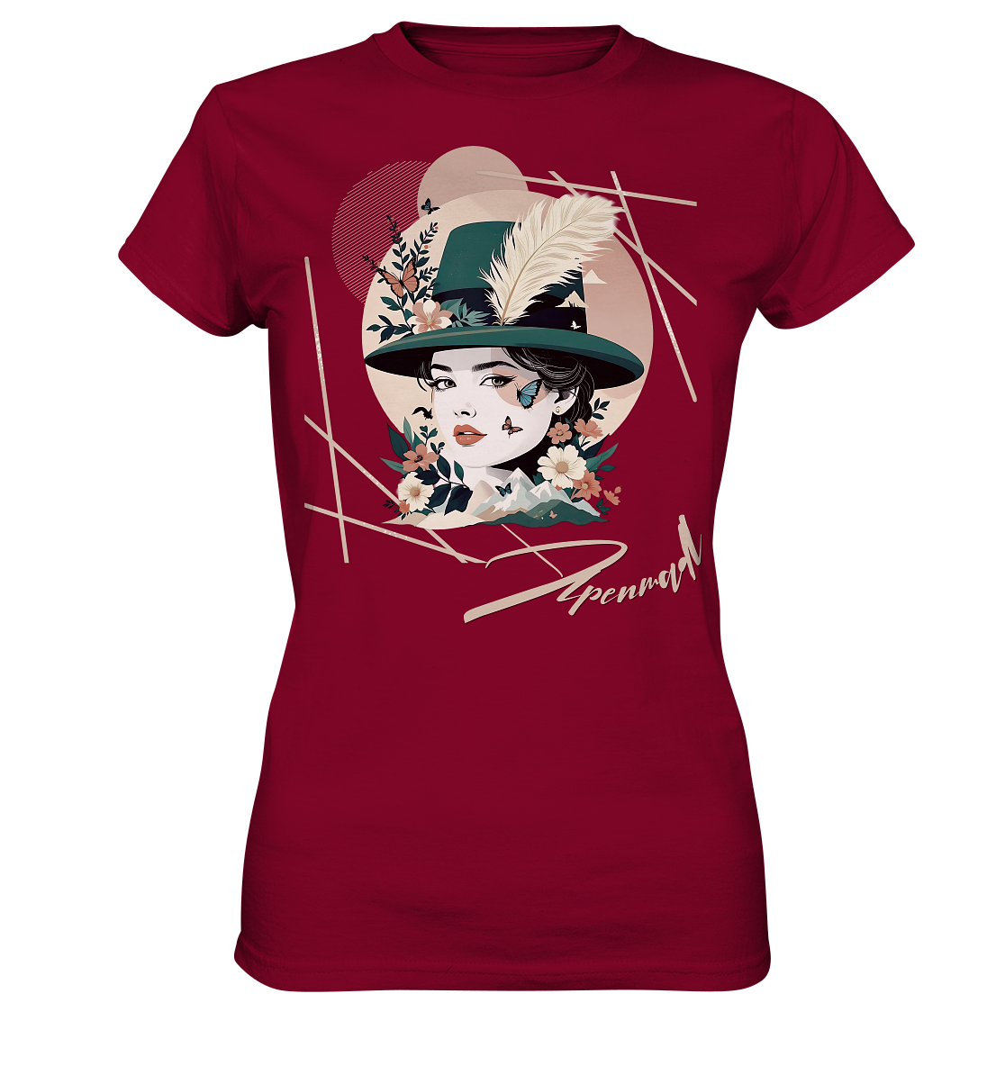 Alpen Style Damen Shirt  Moderne Trachtenmode für Wiesn, Volksfest und Freizeit