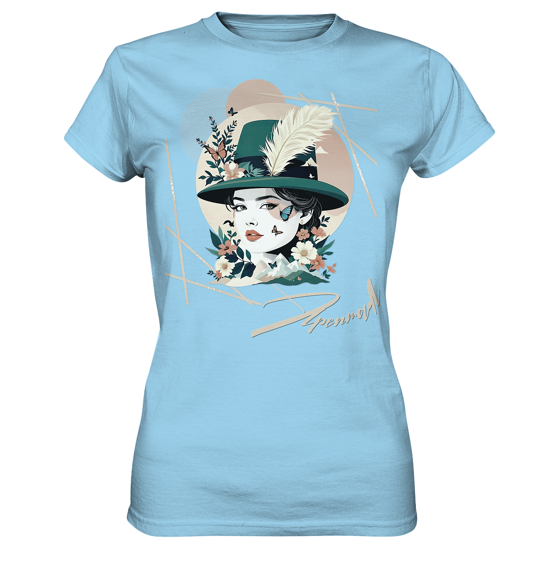 Alpen Style Damen Shirt  Moderne Trachtenmode für Wiesn, Volksfest und Freizeit